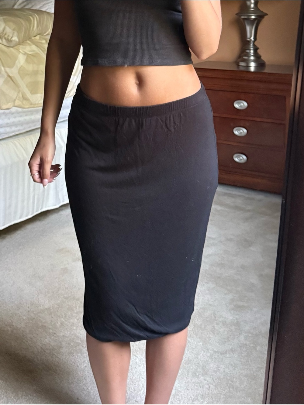 New York & Company Black Midi Pencil Skirt